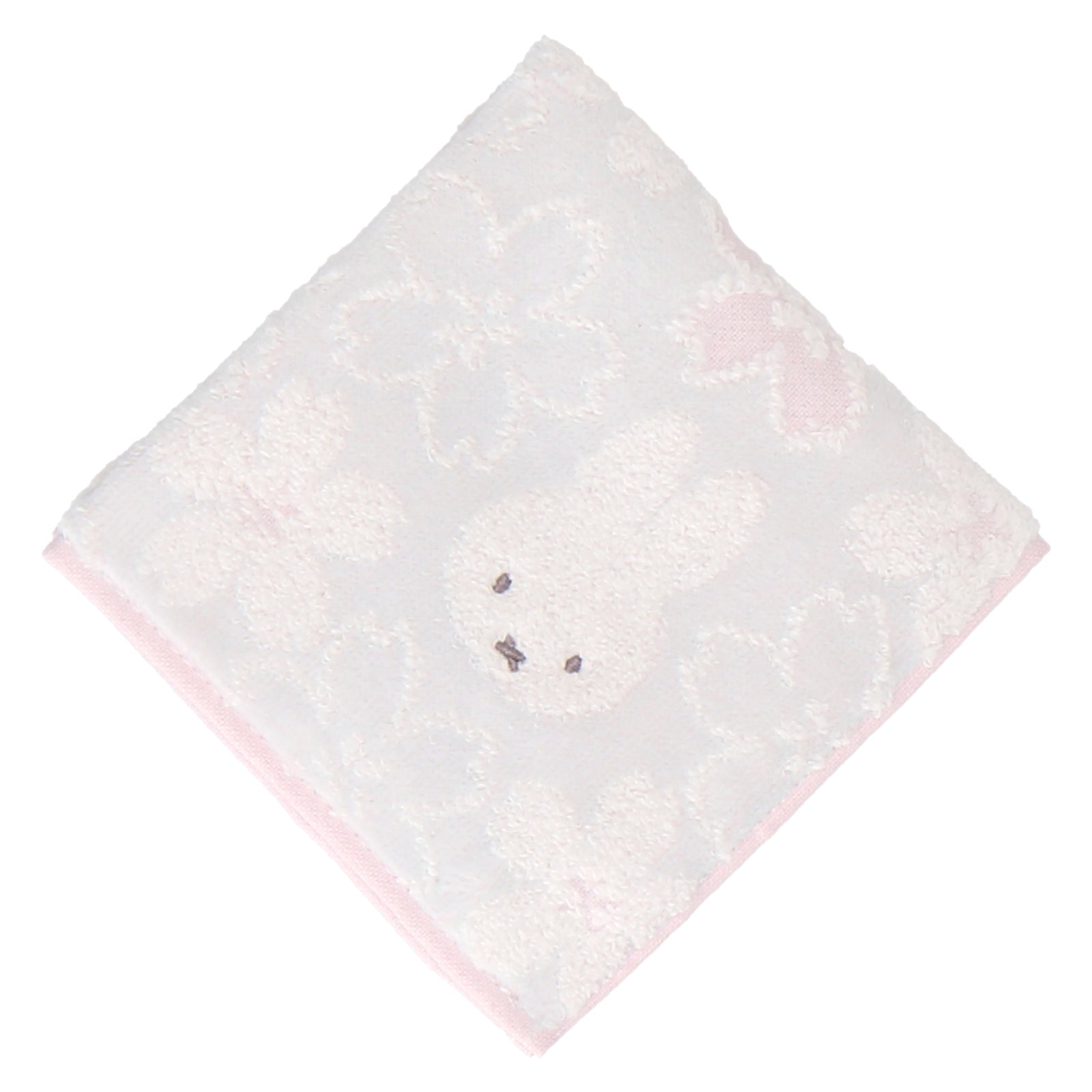 タオルハンカチ 桜 パステルカラー　ブルー