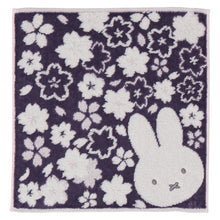 画像をギャラリービューアに読み込む, 【NEW】タオルハンカチ 桜柄 もこもこミッフィーフェイス　ネイビーブルー
