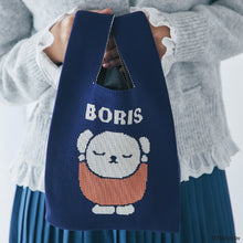 画像をギャラリービューアに読み込む, 【NEW】ニットミニバッグ ボリス　ネイビーブルー
