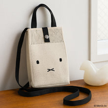 画像をギャラリービューアに読み込む, 【NEW】ニットショルダーバッグ ミッフィーフェイス　アイボリー
