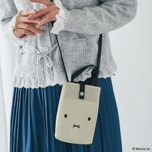 画像をギャラリービューアに読み込む, 【NEW】ニットショルダーバッグ ミッフィーフェイス　アイボリー
