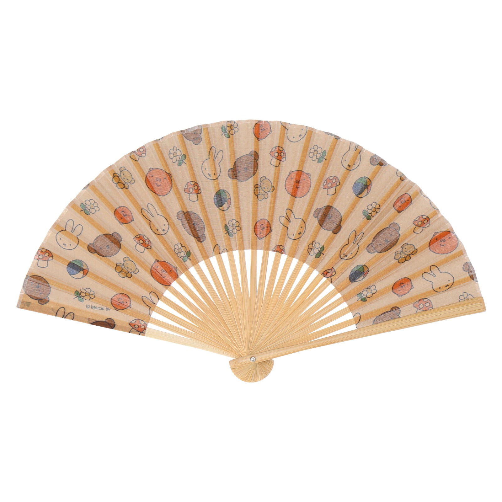 扇子 #306b　ベージュ