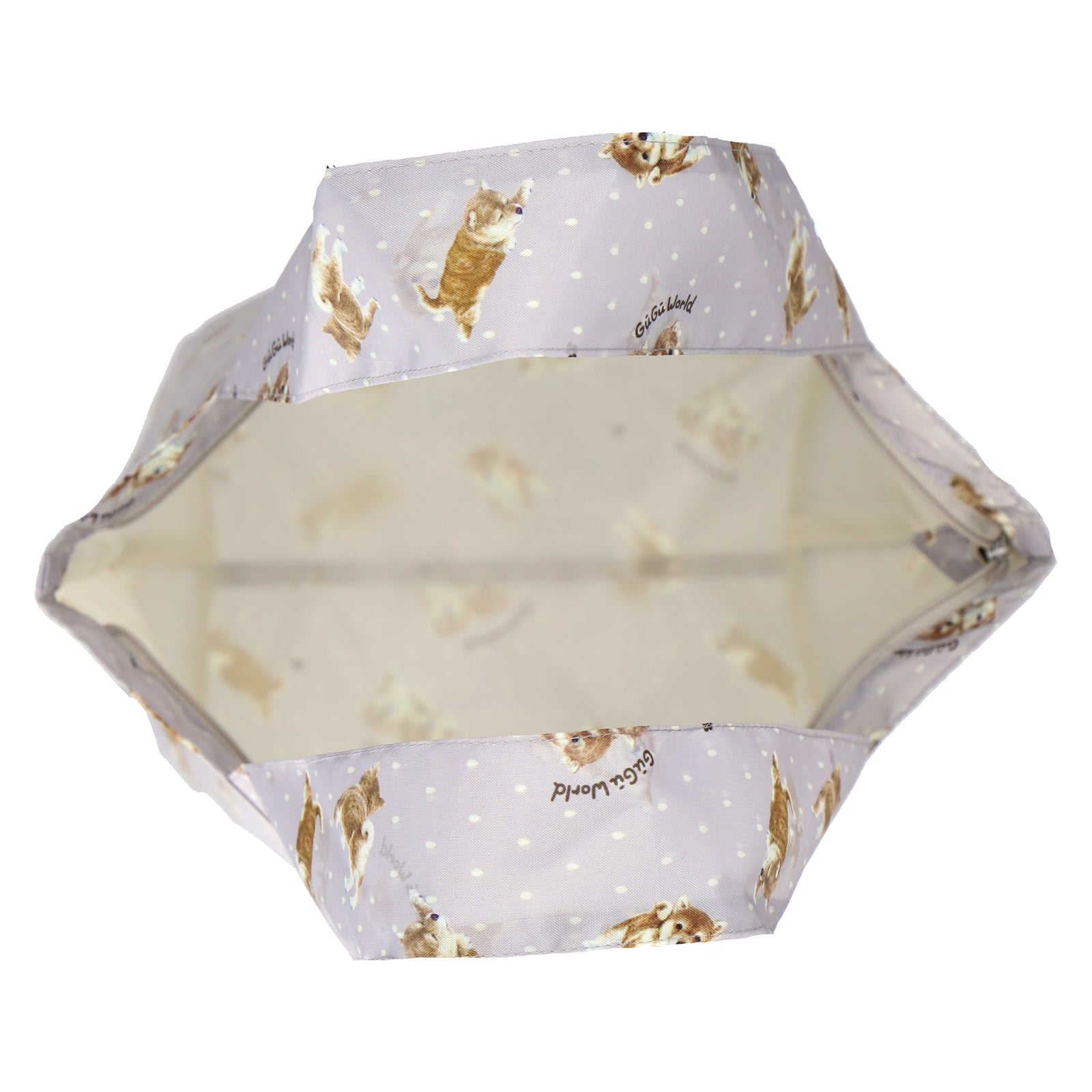 折り畳みバッグ 柴犬 #365e ライトグレー – INTERMODE KAWABE