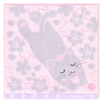 婦人タオルハンカチ　ピンク