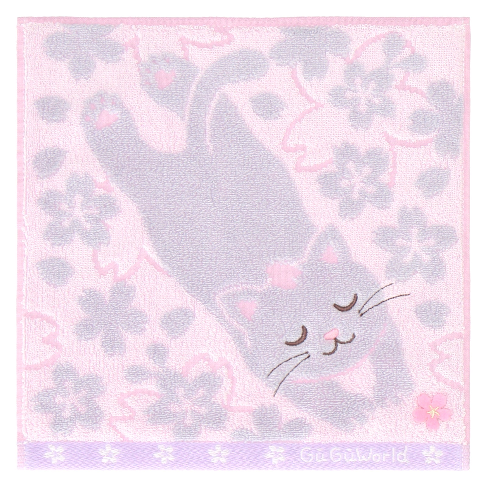 婦人タオルハンカチ　ピンク