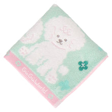 画像をギャラリービューアに読み込む, 【NEW】婦人タオルハンカチ トイプードル＆クローバー　グリーン
