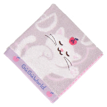 画像をギャラリービューアに読み込む, 【NEW】婦人タオルハンカチ ねこ＆りんご　グレー

