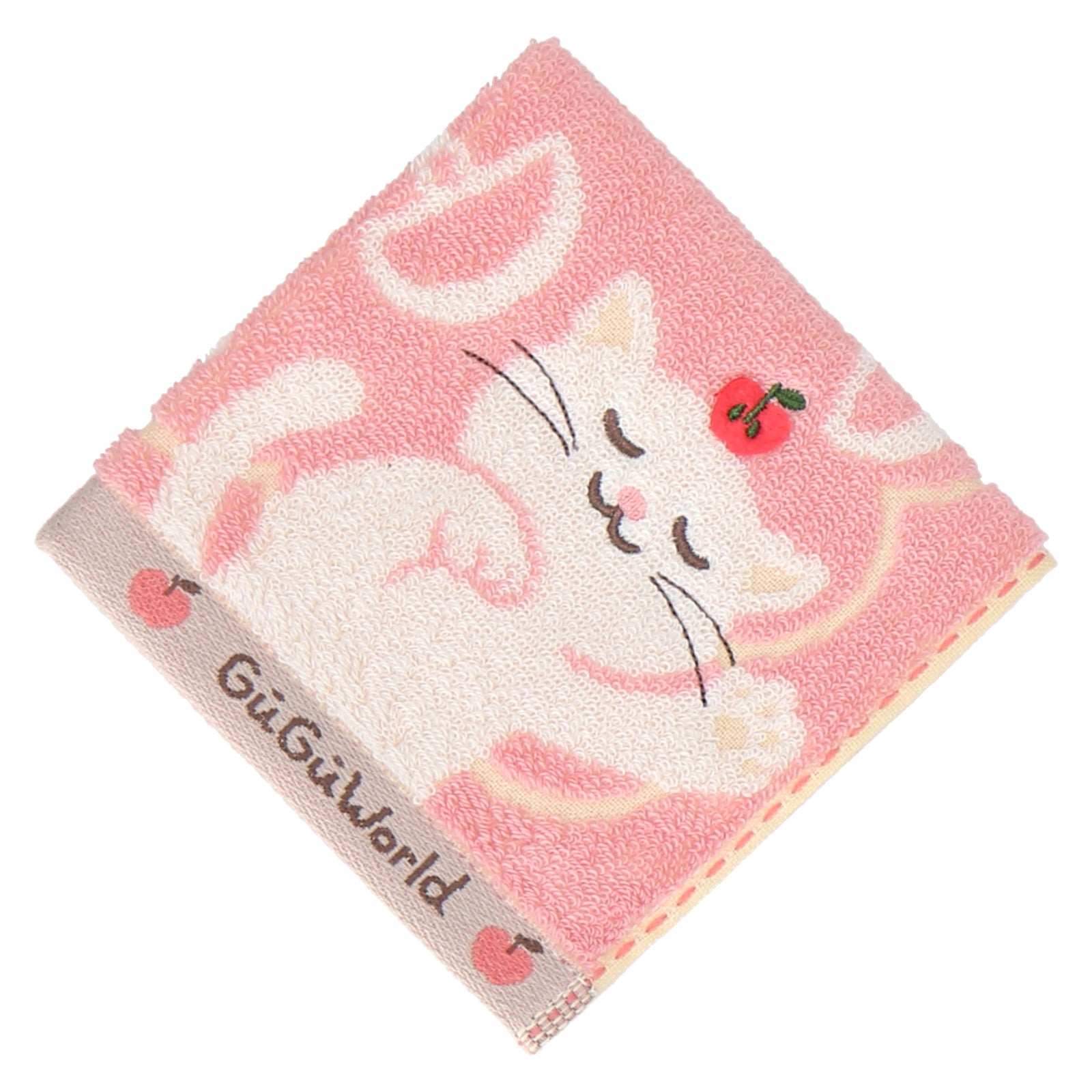 NEW】婦人タオルハンカチ ねこ＆りんご ピンク – INTERMODE KAWABE