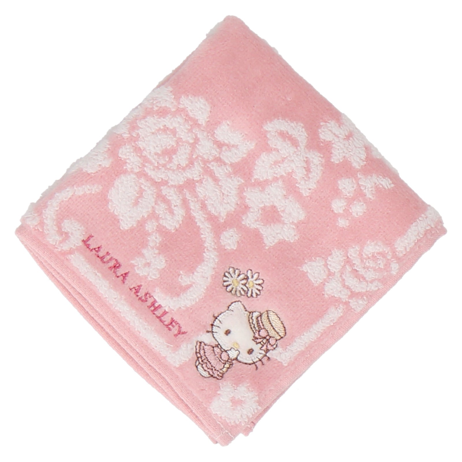 ハローキティ タオル ピンク・白 ボディタオル 綿 ハローキティ タオル ピンク・白 ボディタオル 綿
