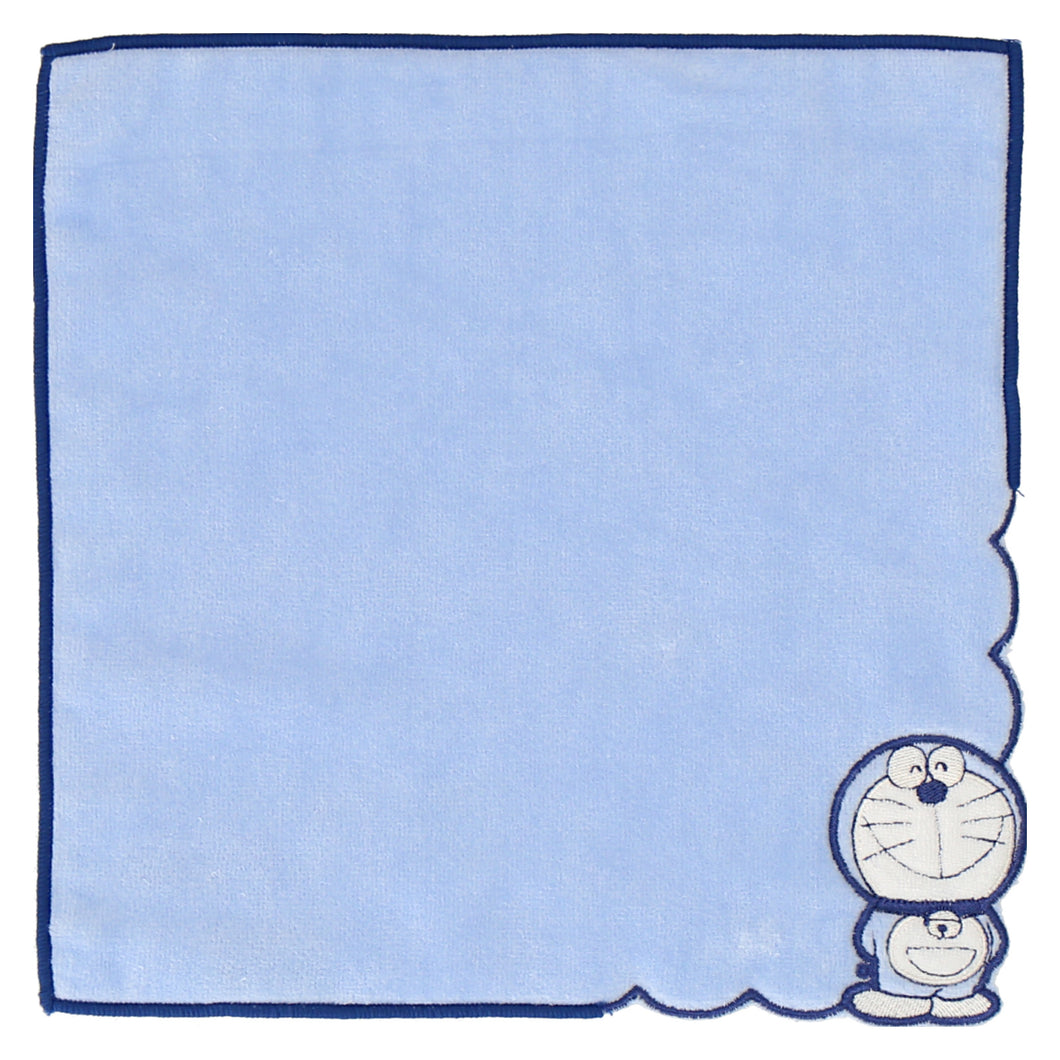 【NEW】タオルハンカチ コーナースカラップ #378b　サックス