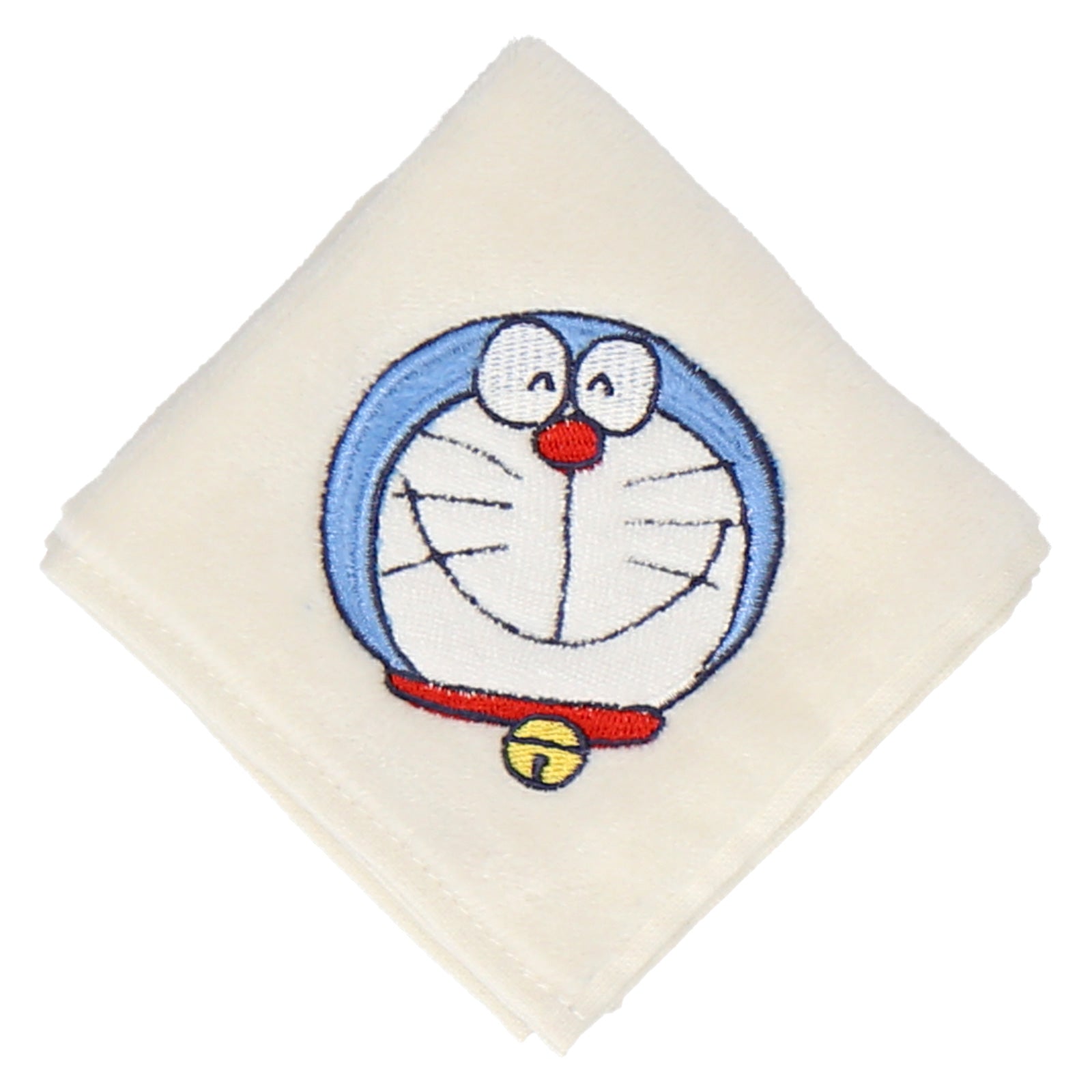 ミニタオルハンカチ ドラえもんビッグアップリケ #378a アイボリー