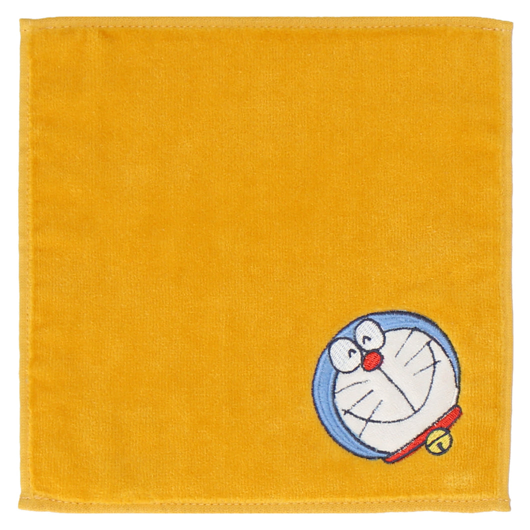 【NEW】ミニタオルハンカチ ドラえもんビッグアップリケ #378c　イエロー