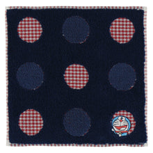 画像をギャラリービューアに読み込む, 【NEW】ミニタオルハンカチ ひょっこりドラえもん ドット　ネイビーブルー
