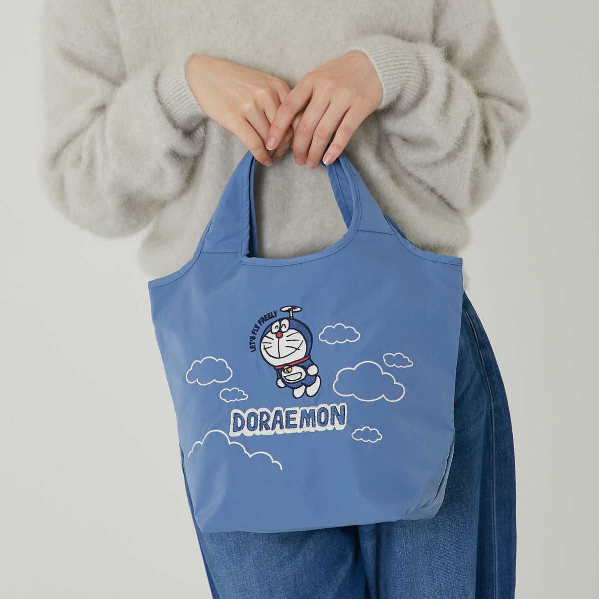 刺繡バッグ タケコプター　ダルブルー
