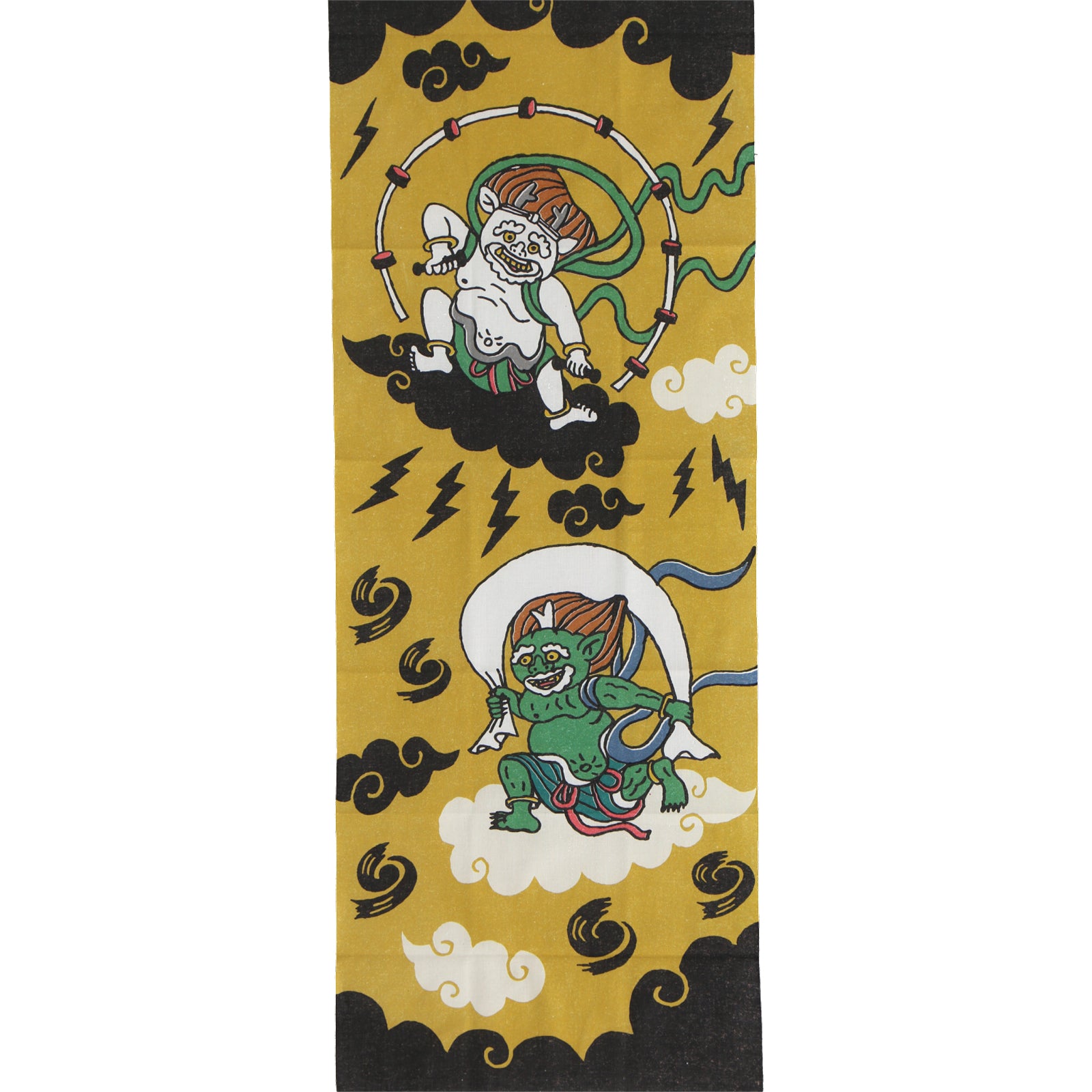 手ぬぐい　風神・雷神