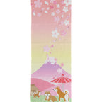 手ぬぐい　春の富士山