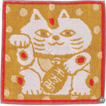 愛知 招き猫　タオルハンカチ