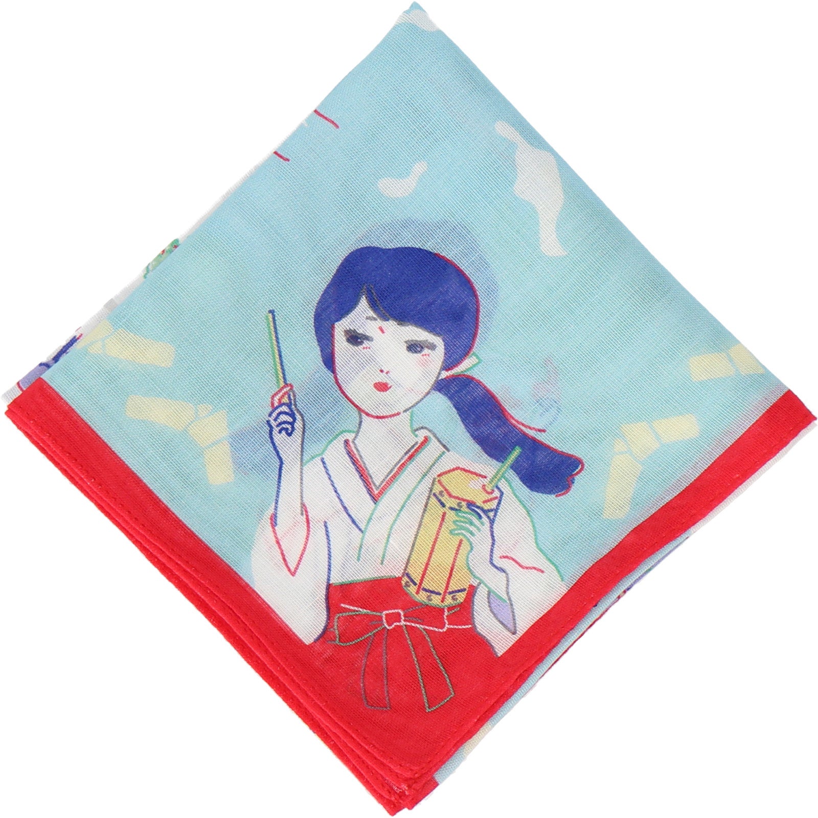 山口 おみくじ　プリントハンカチ