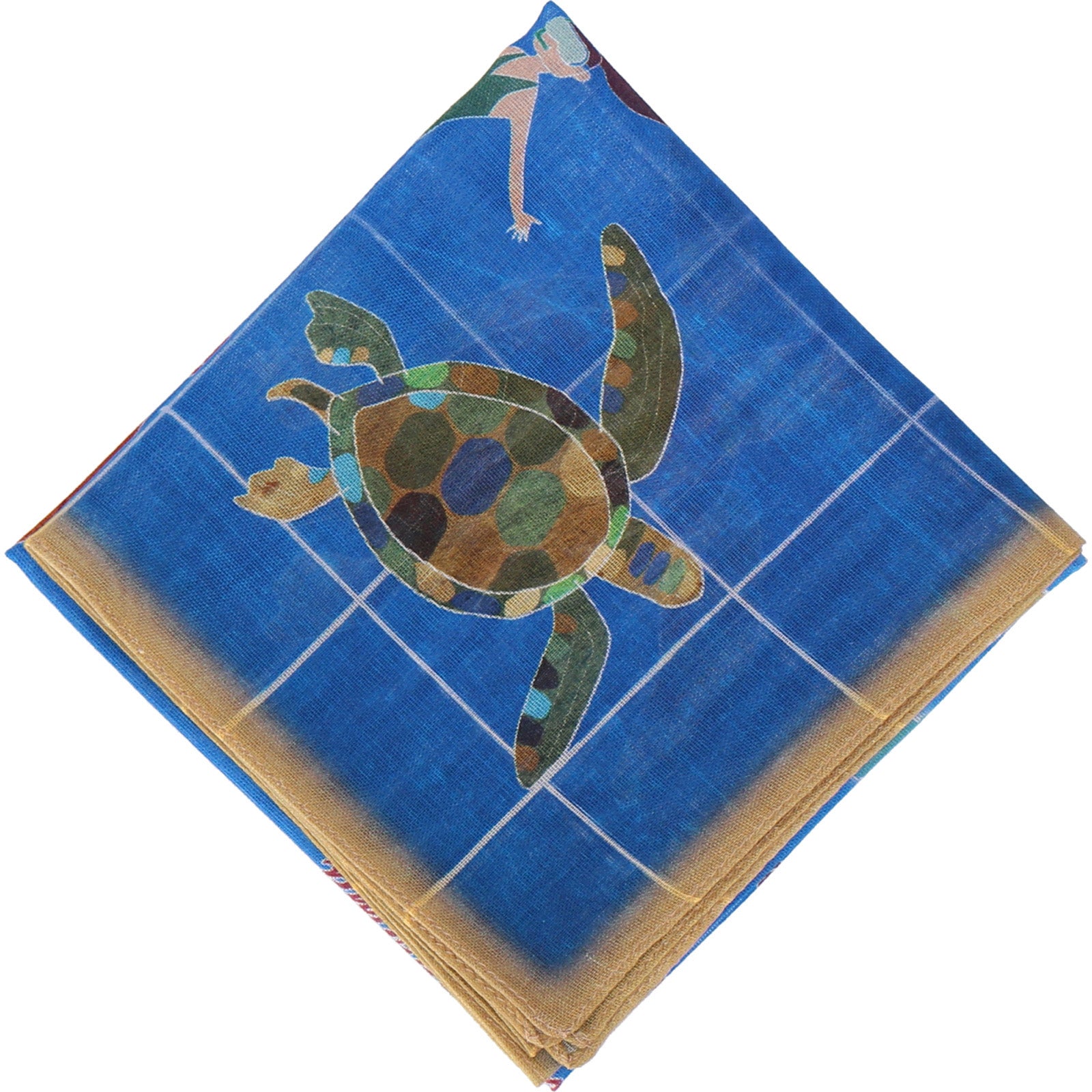 鹿児島 ウミガメ プリントハンカチ – INTERMODE KAWABE