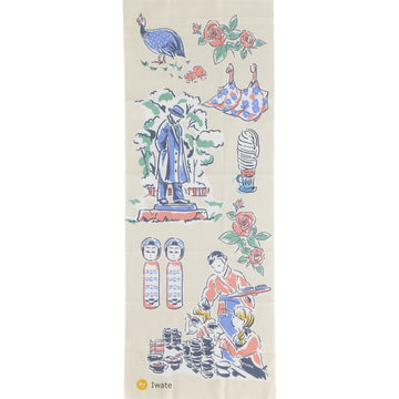 岩手 わんこそば　手ぬぐい
