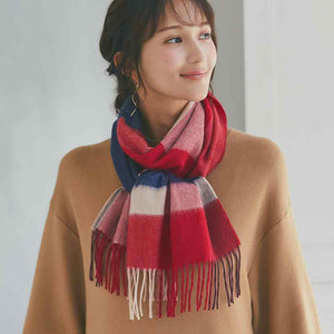 チェックマフラー