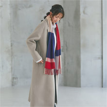 画像をギャラリービューアに読み込む, 【NEW】カシミヤ100％チェックマフラー　ブロックチェックレッド
