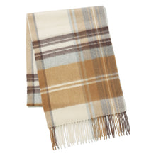画像をギャラリービューアに読み込む, 【NEW】カシミヤ100％チェックマフラー　チェックライトブラウン
