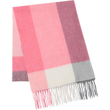 画像をギャラリービューアに読み込む, 洗えるカシミヤ チェックマフラー　ピンク
