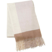 画像をギャラリービューアに読み込む, カシミヤ大判ストール チェック柄　ブロックベージュ
