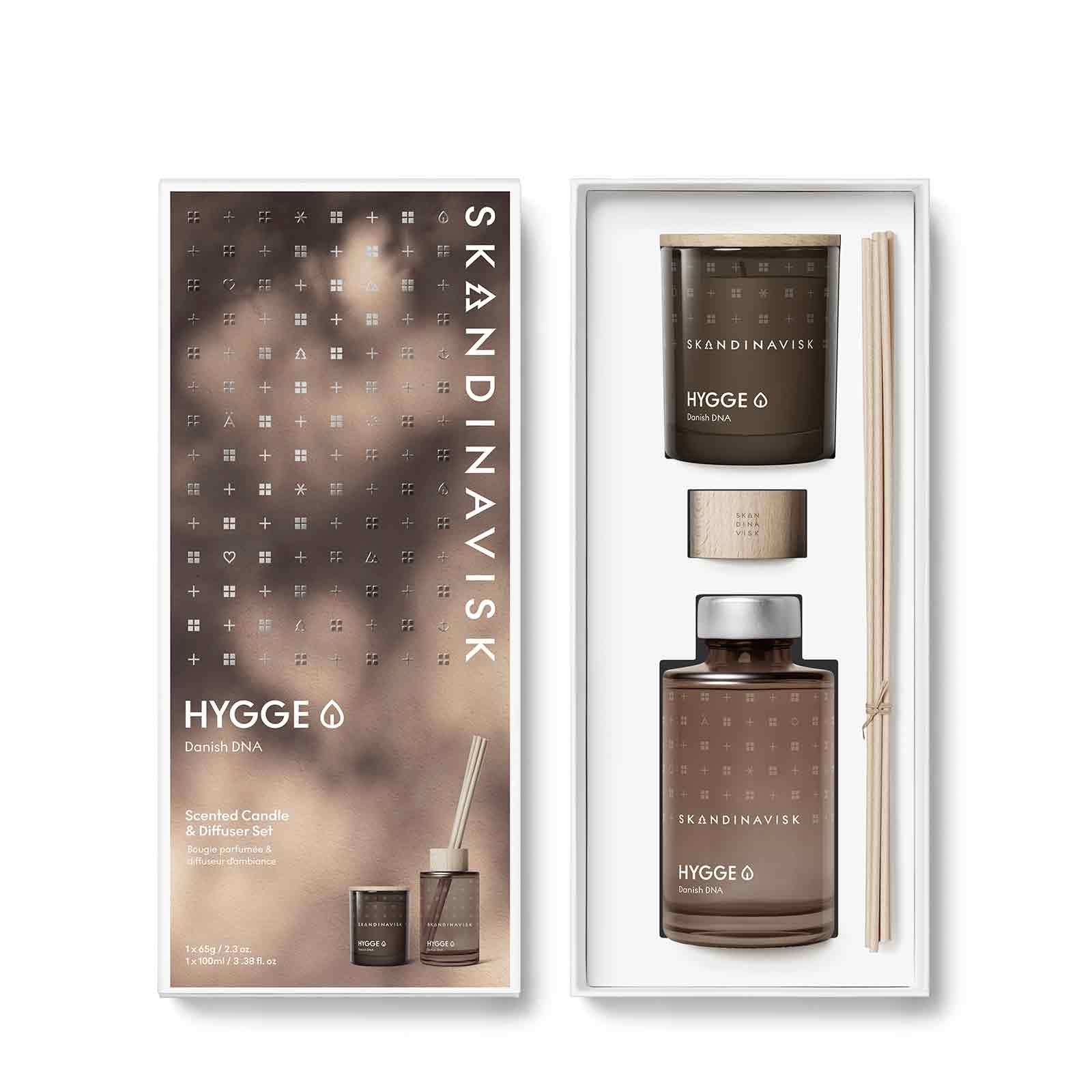 ヒュッゲキャンドル＆ディフューザー ギフトセット　65g + 100mL