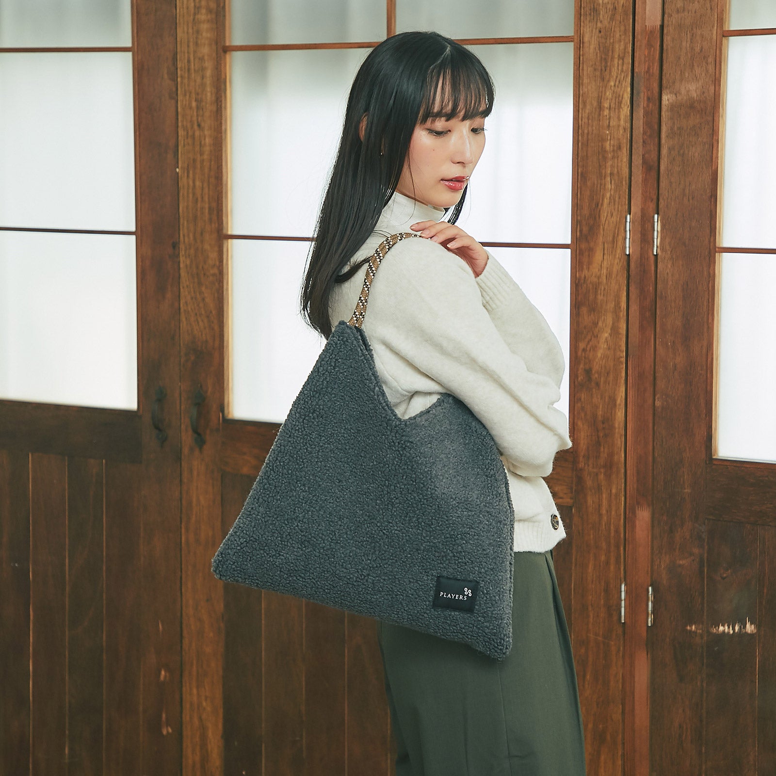 ボアリバーシブルショルダー #912a　ブラック