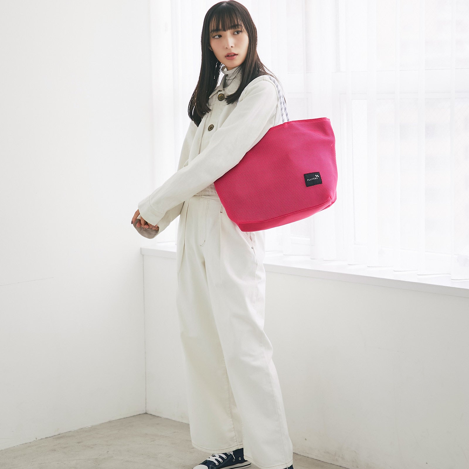 エアメッシュ リバーシブルトート Ｍ #912a 　ブラック