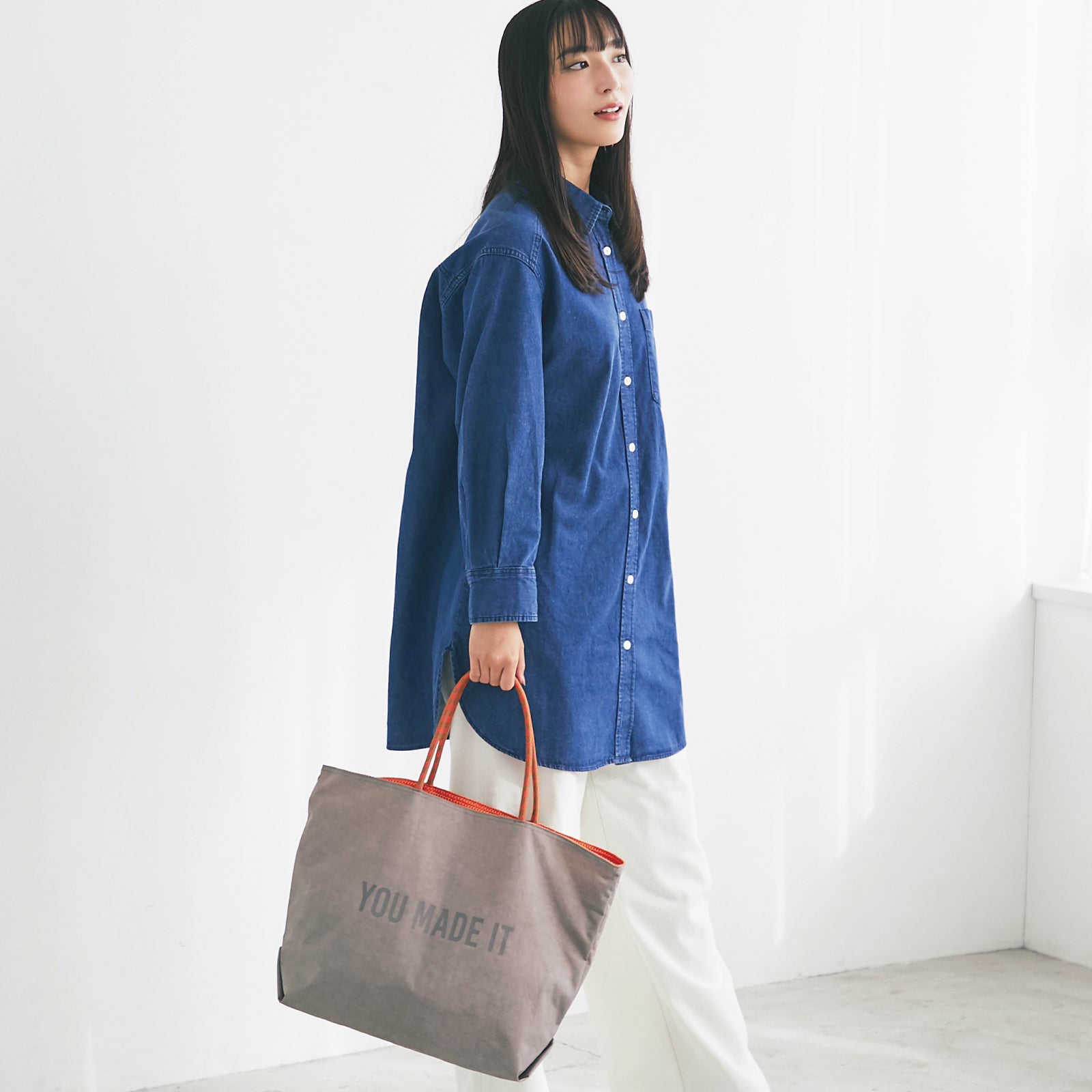 エアメッシュ リバーシブルトート Ｍ #912c 　ベージュ