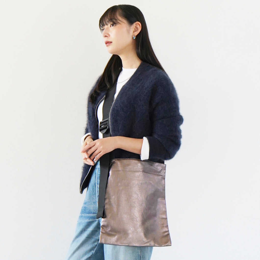 【NEW】フェイクレザーショルダー 　ブロンズ