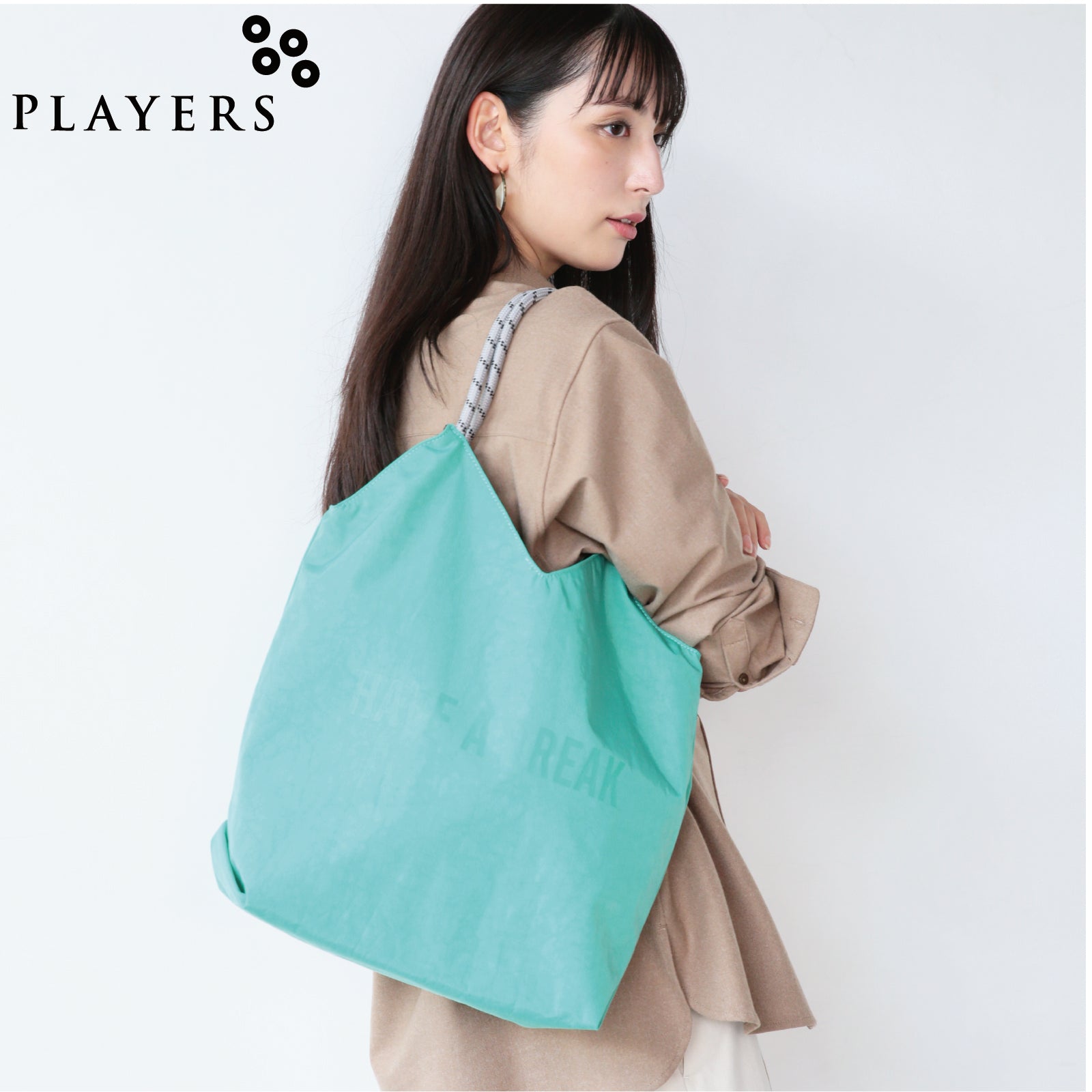 【極美品】プレイヤーズ 自由が丘 トートバッグ キルティング グレー　大容量 極美品】プレイヤーズ 自由が丘 トートバッグ キルティング