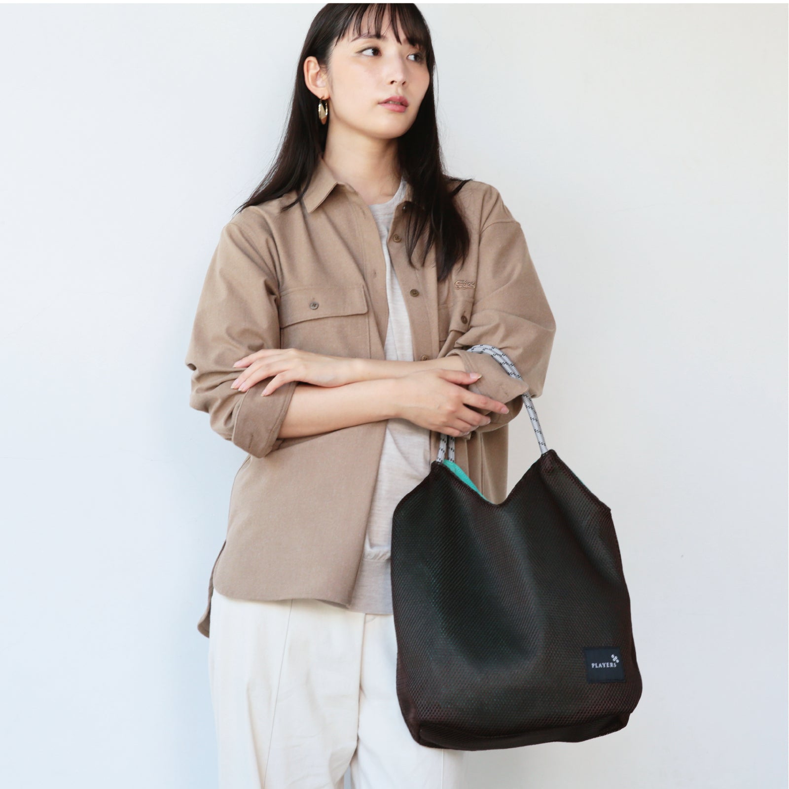 エアメッシュリバーシブルトート 　ミント