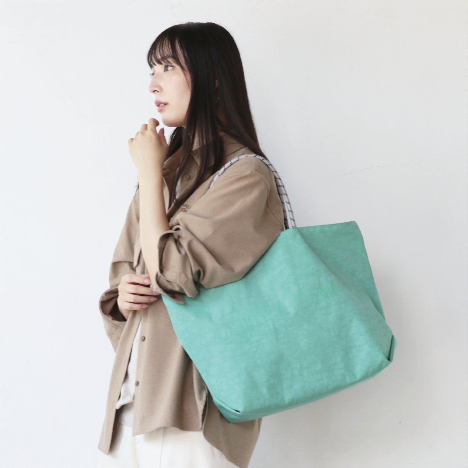 エアメッシュリバーシブルトートM 　ミント