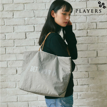 ボアリバーシブルトート Ｍ #912a　グレージュ