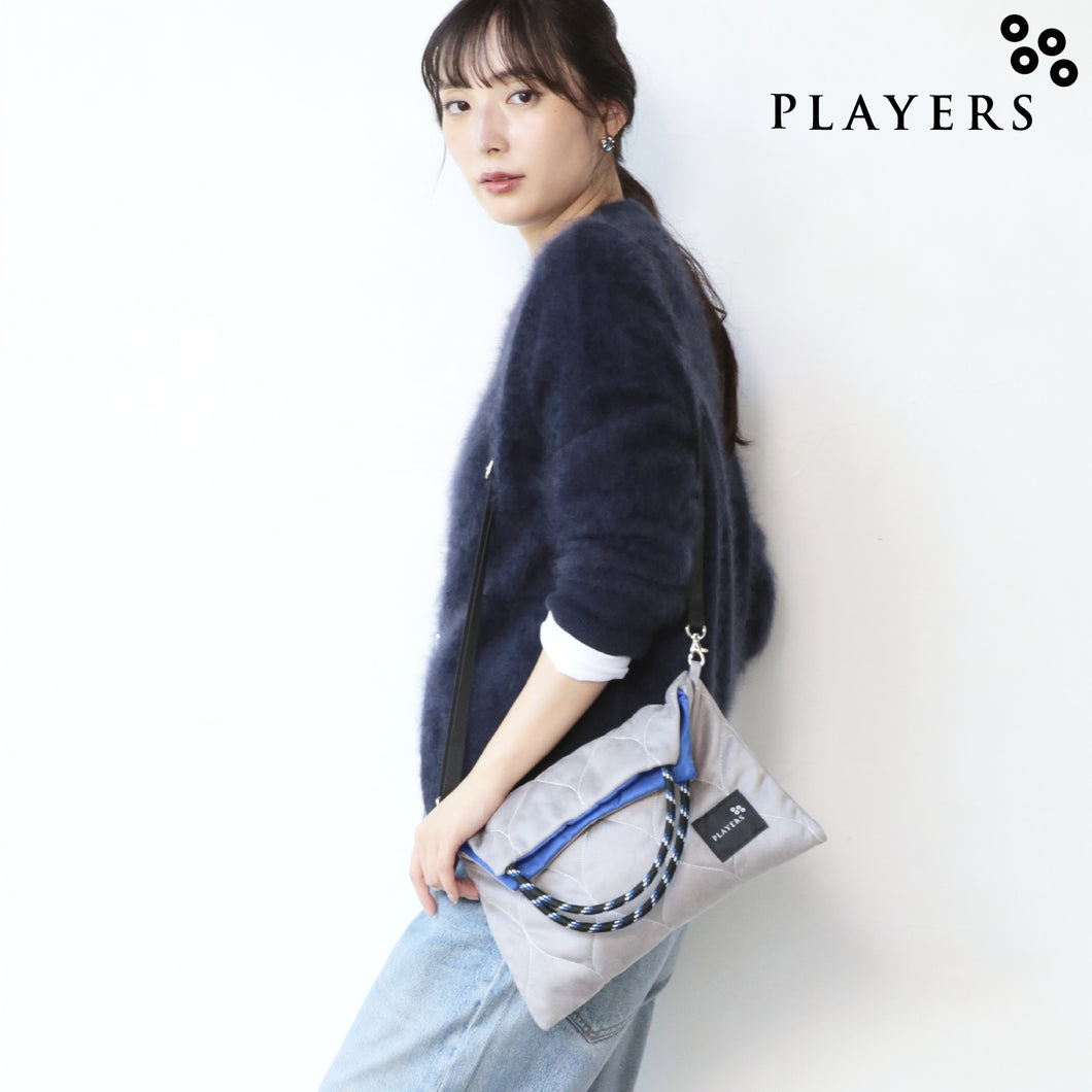 【NEW】スエードサコッシュトート 　グレー