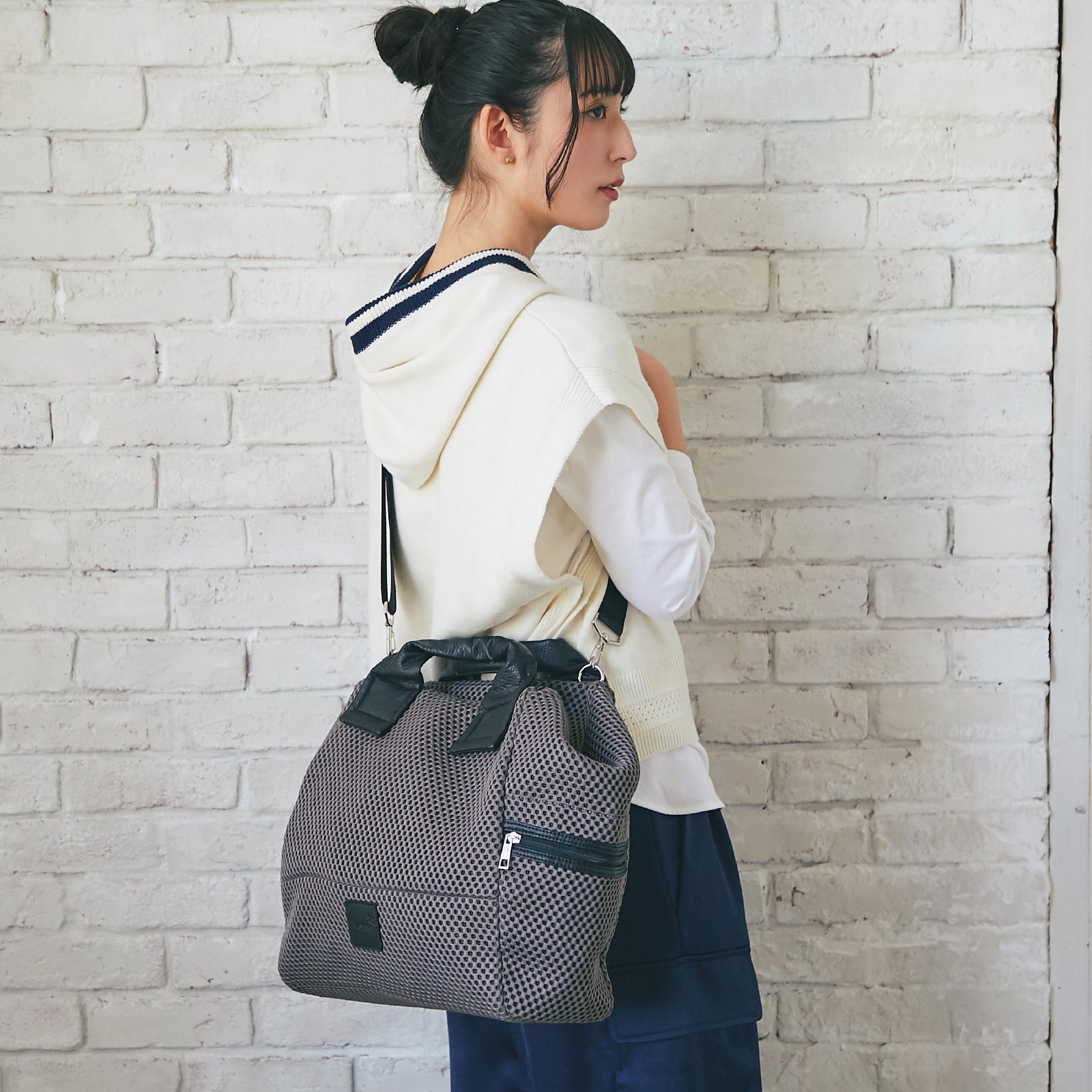 エアメッシュ２ｗａｙボストン  　グレージュ
