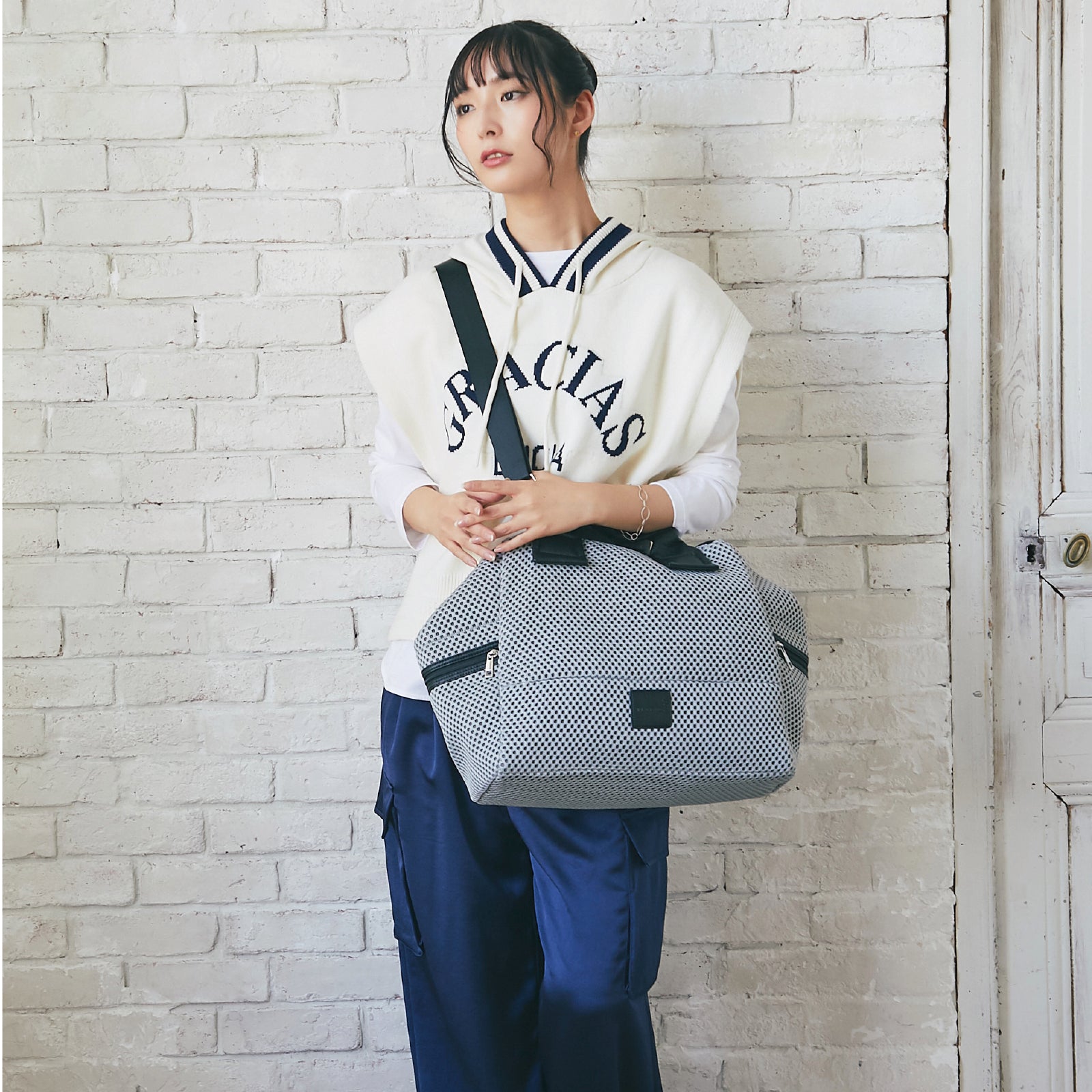 エアメッシュ２ｗａｙボストン  　グレー