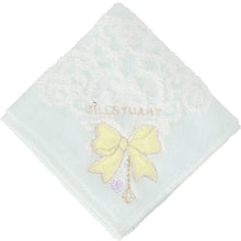 画像をギャラリービューアに読み込む, ミニタオルハンカチ リボンアップリケ #092b　ライトグリーン
