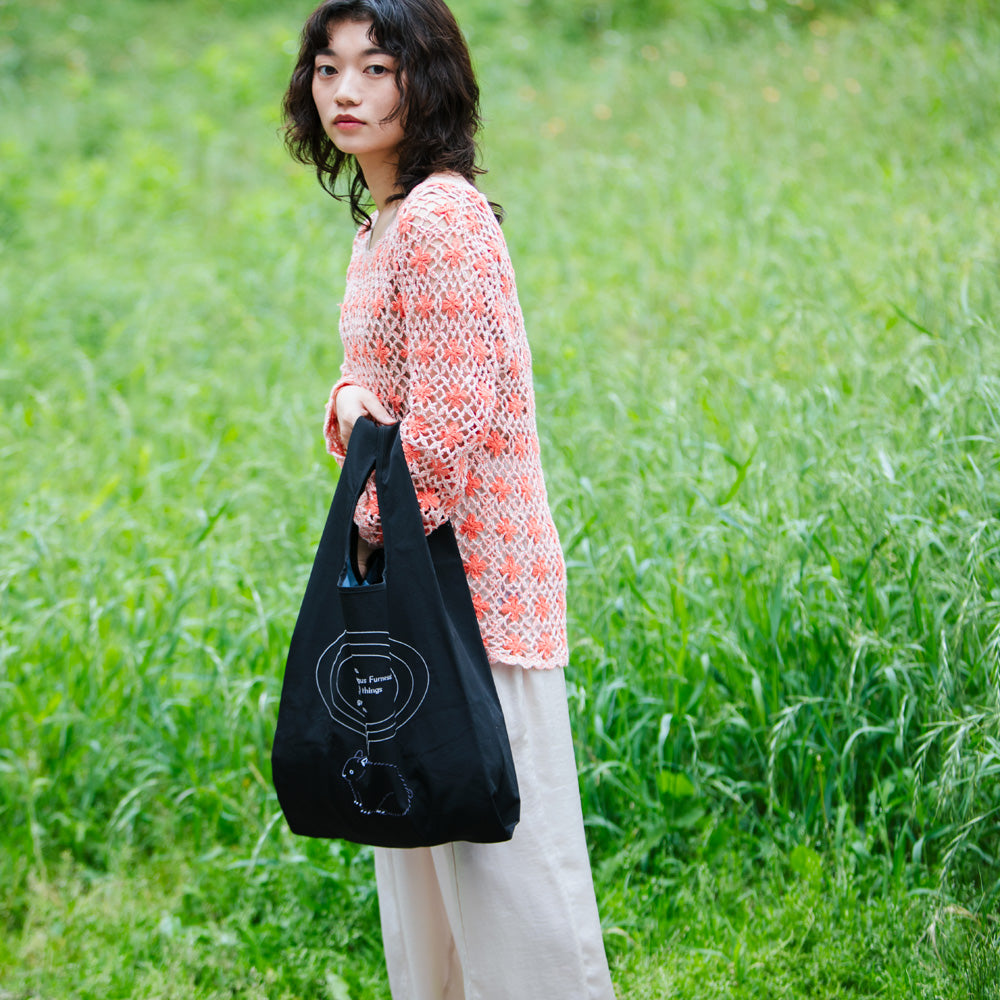 バッグ (大) #110a ブラック アマミノクロウサギ – INTERMODE KAWABE