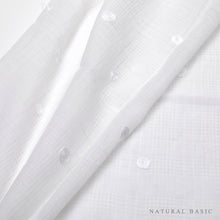 画像をギャラリービューアに読み込む, インド製 コットンシルク刺繍入りストール（刺繍：ドット）　　ホワイト
