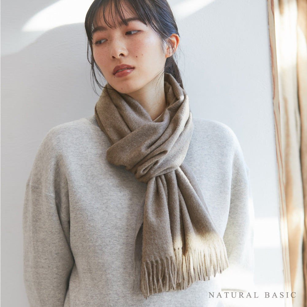 ナチュラルベーシック NATURALBASIC マフラー ショール 未使用 - 小物