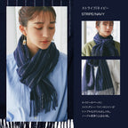 カシミヤ100% リバーシブルマフラー 30×180cm