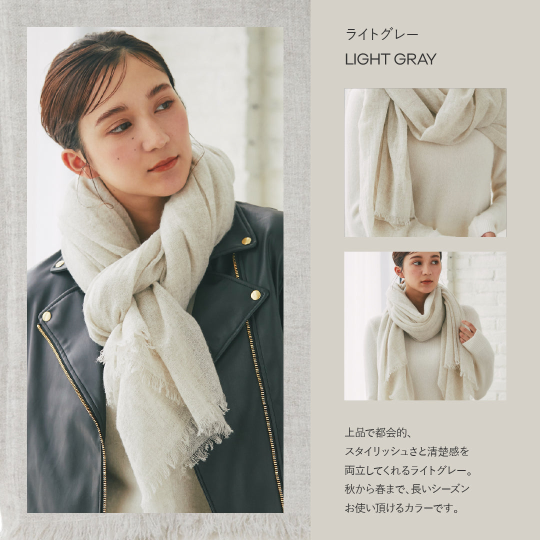 PASHMINA 100% パープル ストール カンボシア製 新品未使用です